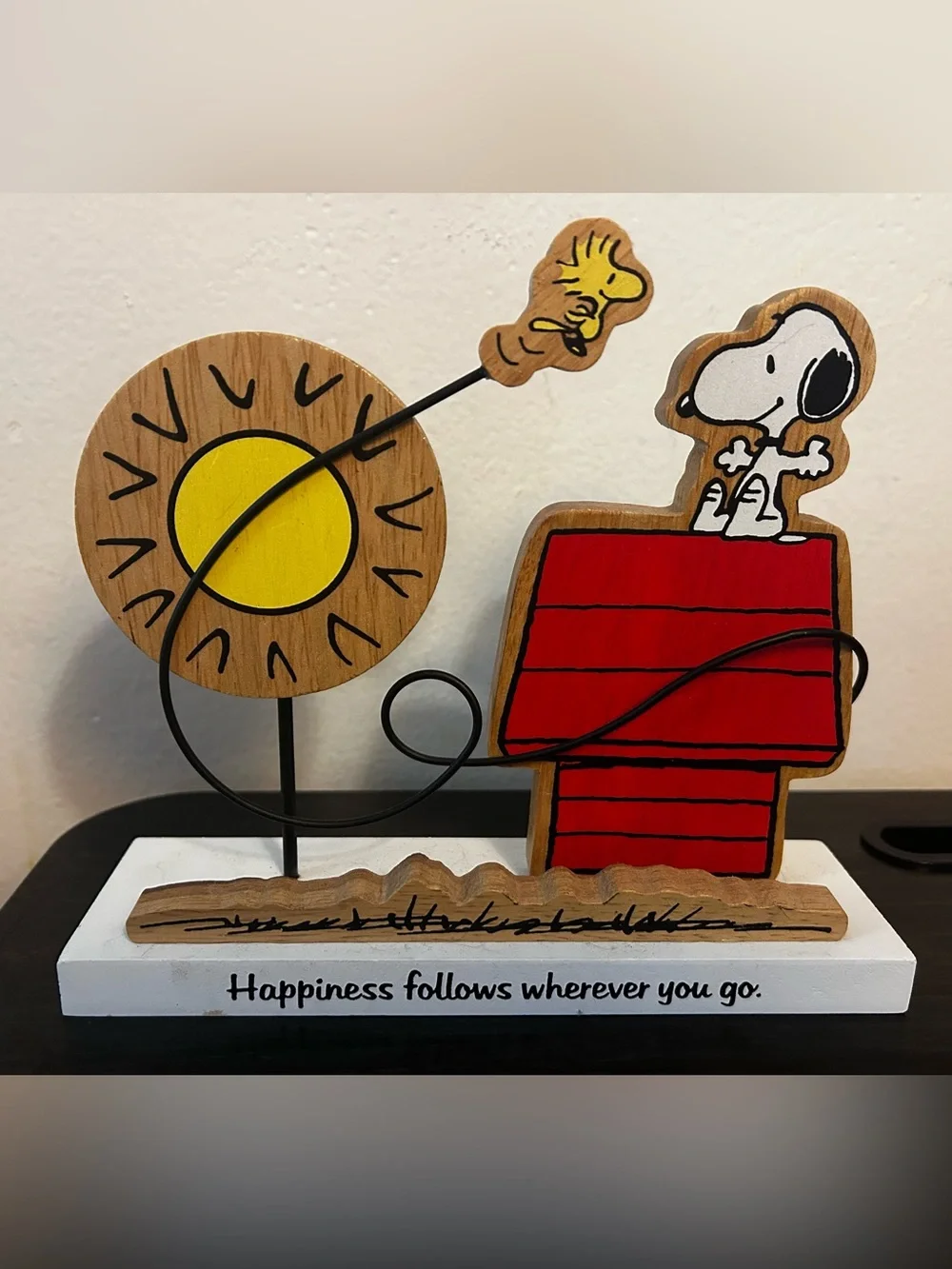 Hallmark Peanuts Snoopy Woodstock Wooden Tabletop Sign